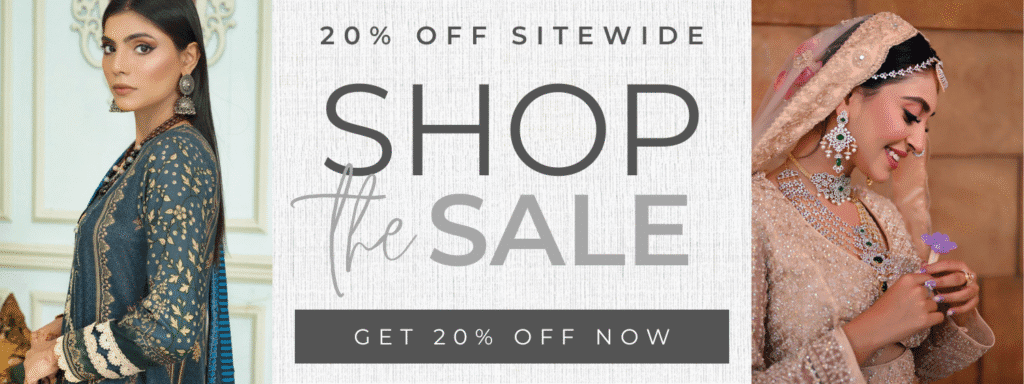 20% Off Sale Website Banner Ecommerce White Linen